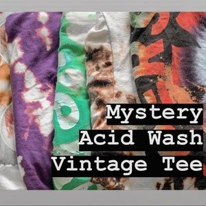 Surprise Acid Wash Band Tee
